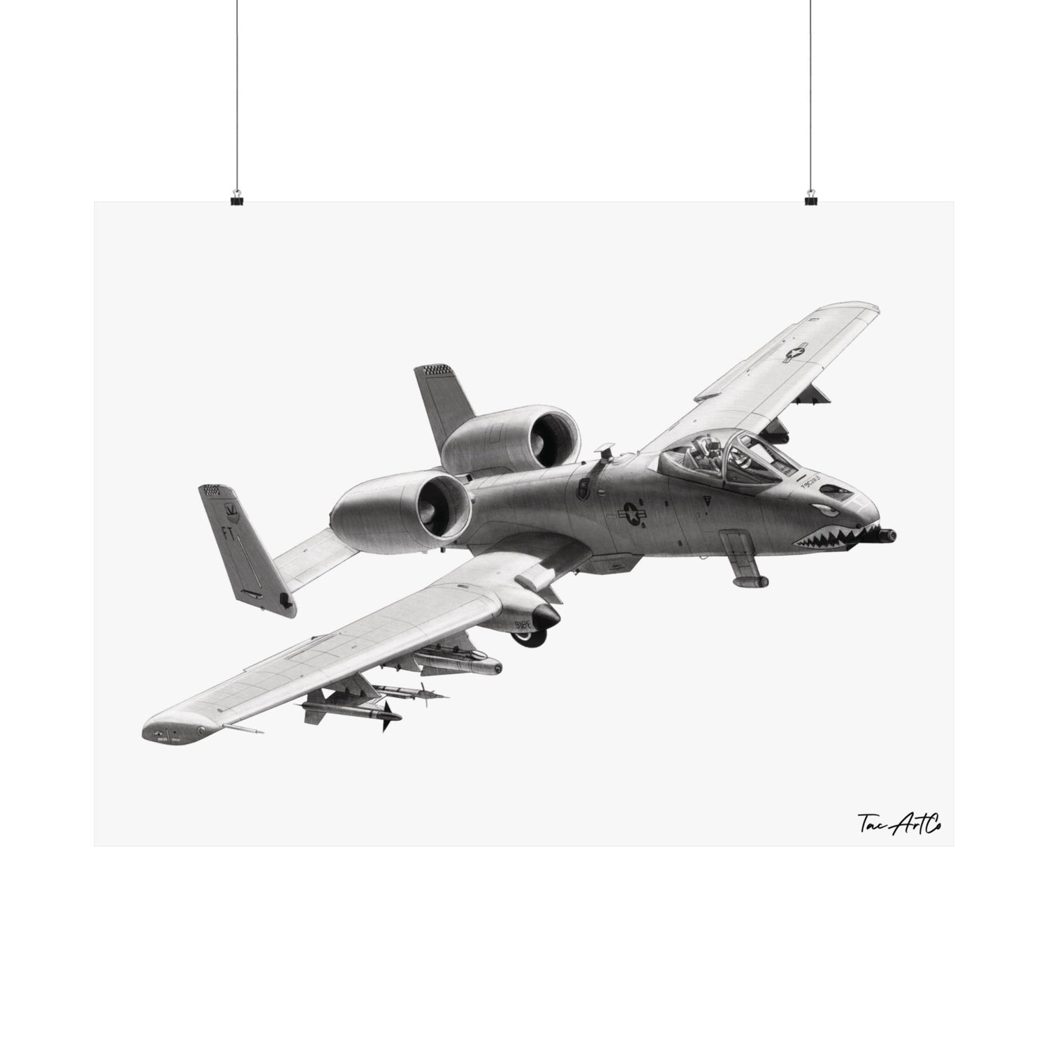 A-10 Warthog Sketch – Matte Poster