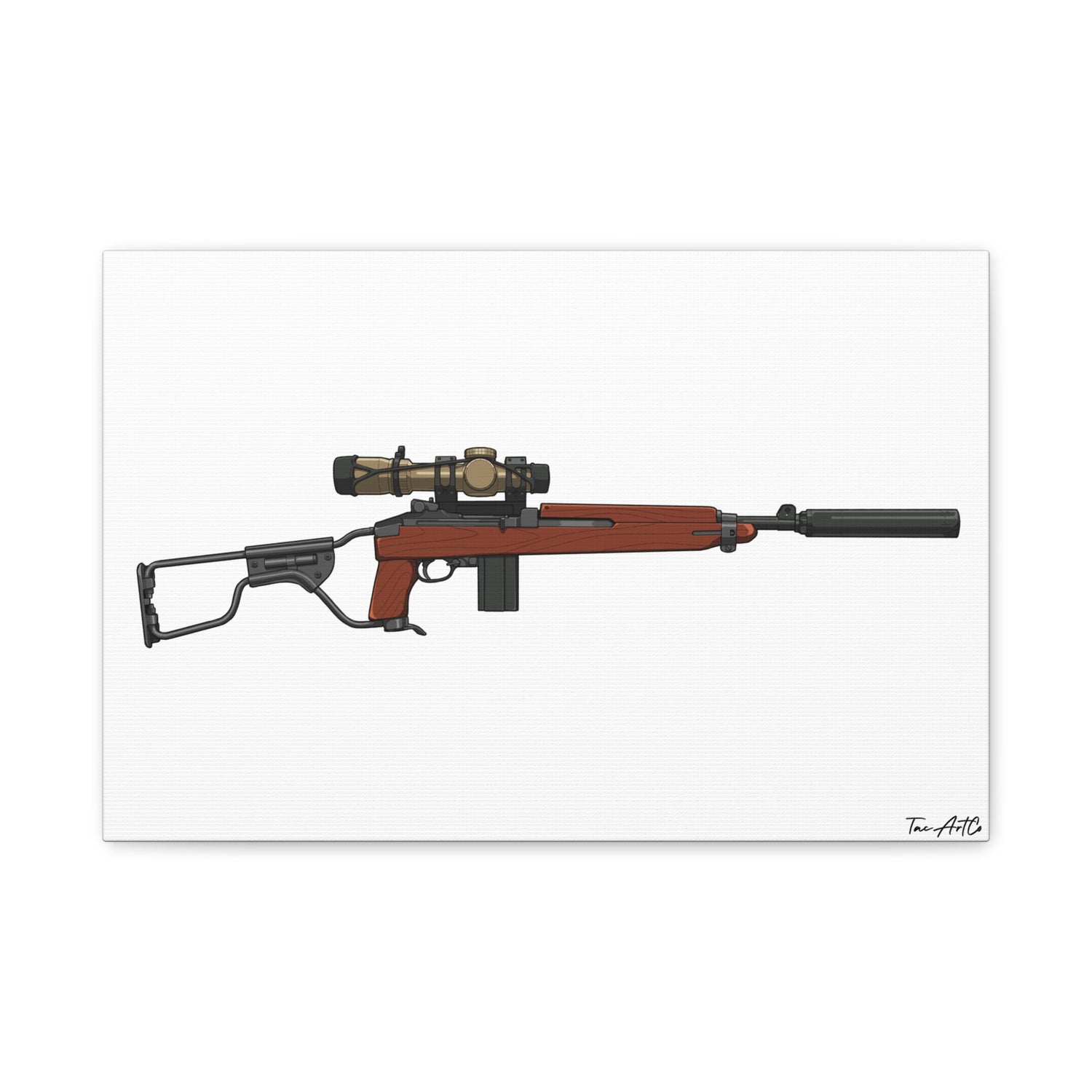 Silent Service – Suppressed M1 Carbine Canvas Print