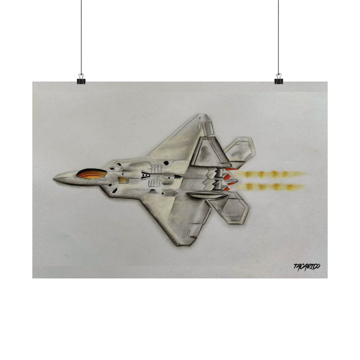 F-22 Raptor Sketch - Matte Poster