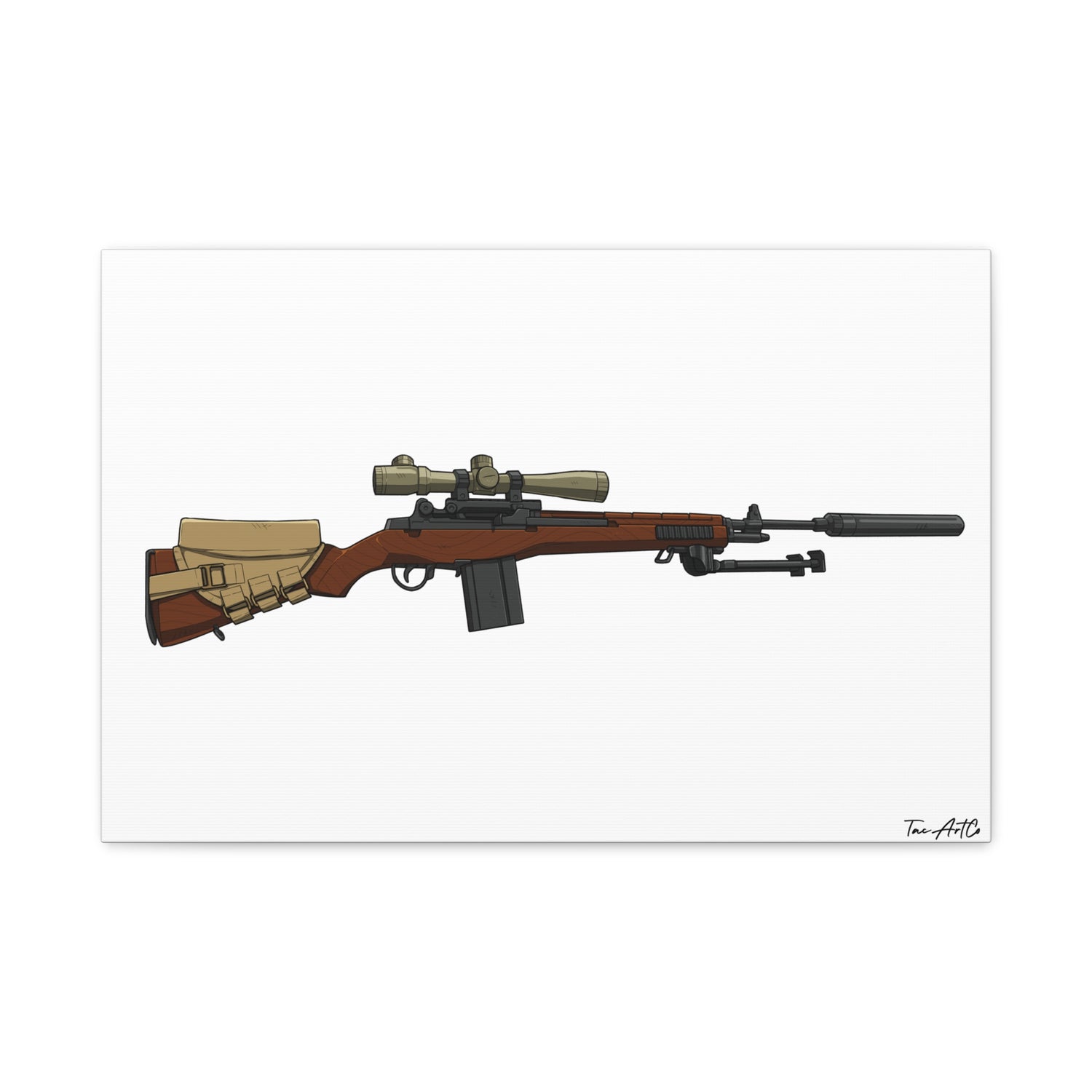 Classic M14 Rifle – Canvas Print