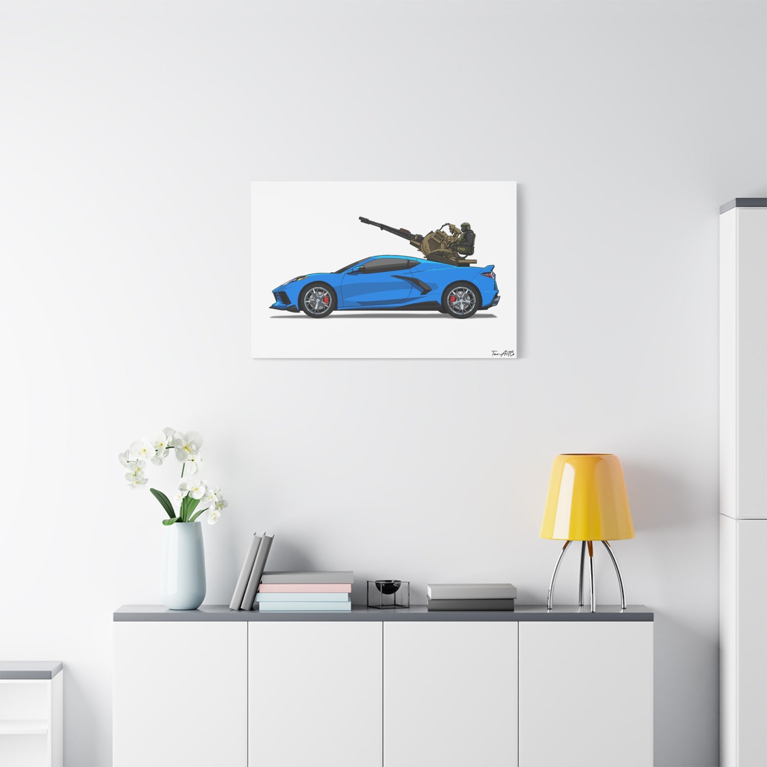 No-Fly Flex – Corvette Flak Rig Canvas Print