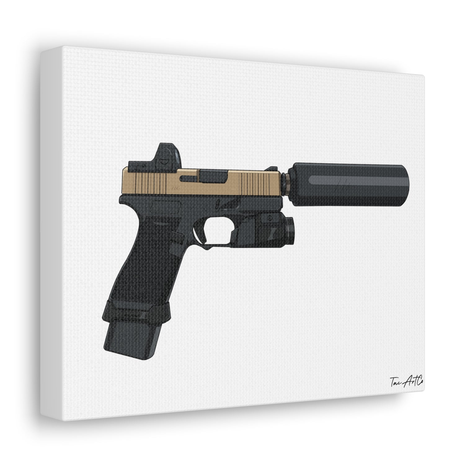 Suppressed Glock v1 - Canvas Print