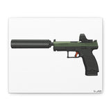 CZ P-10 C Suppressed w/SRO – Canvas Print