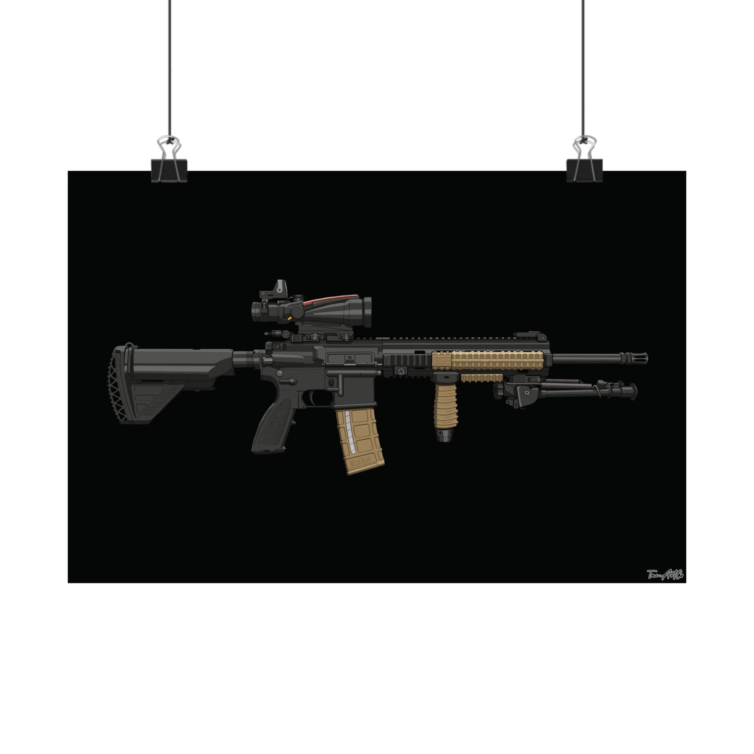 M27 IAR - Matte Poster (Black Background)