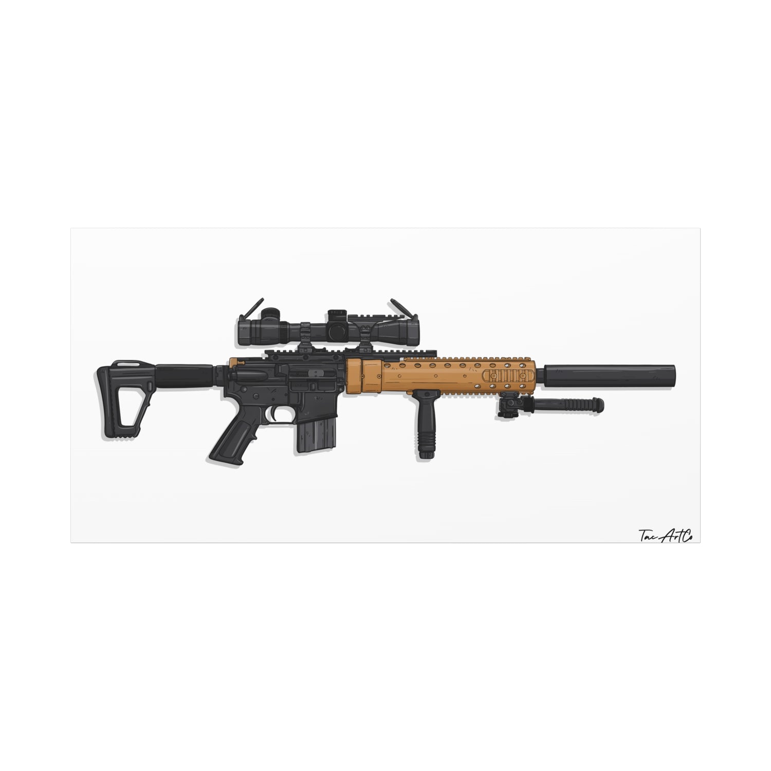 MK12 Mod H – Recce Rifle Canvas Print