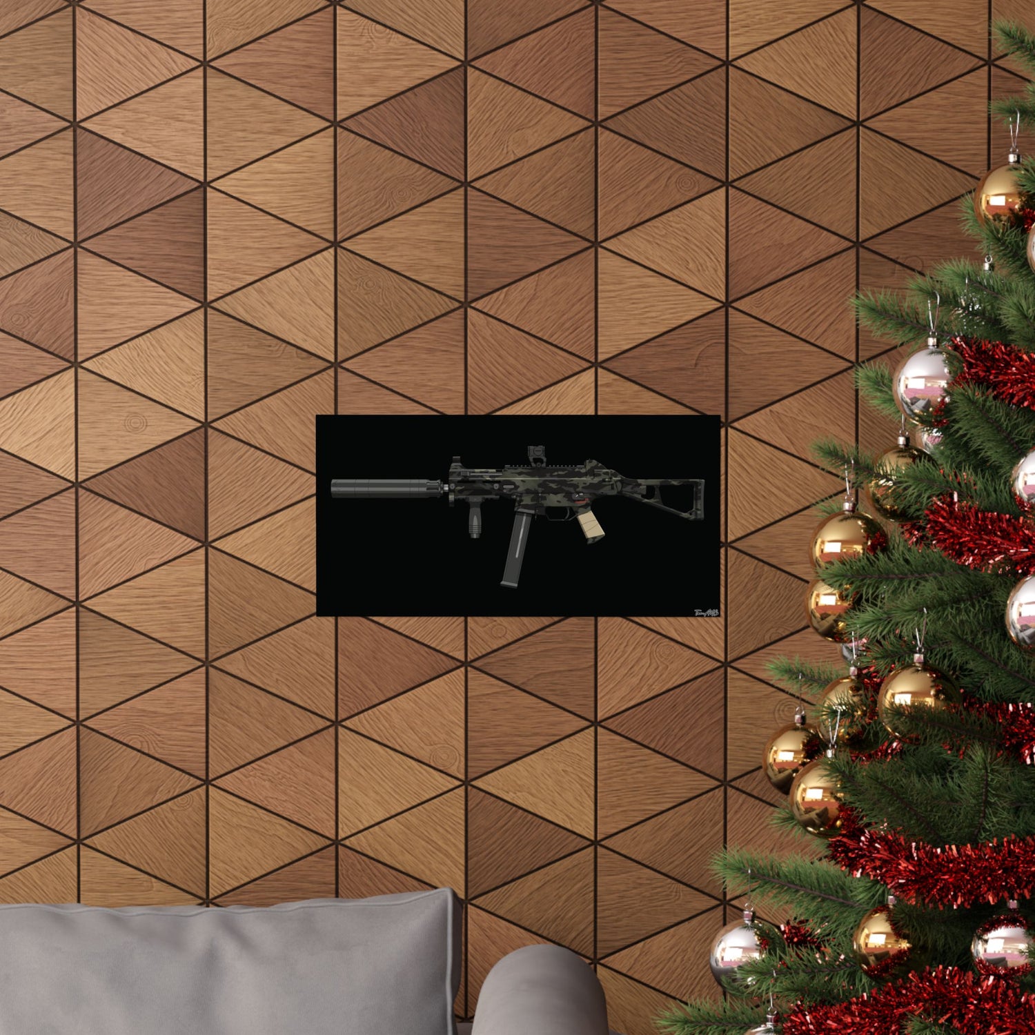 UMP45 - Matte Poster (Black Background)