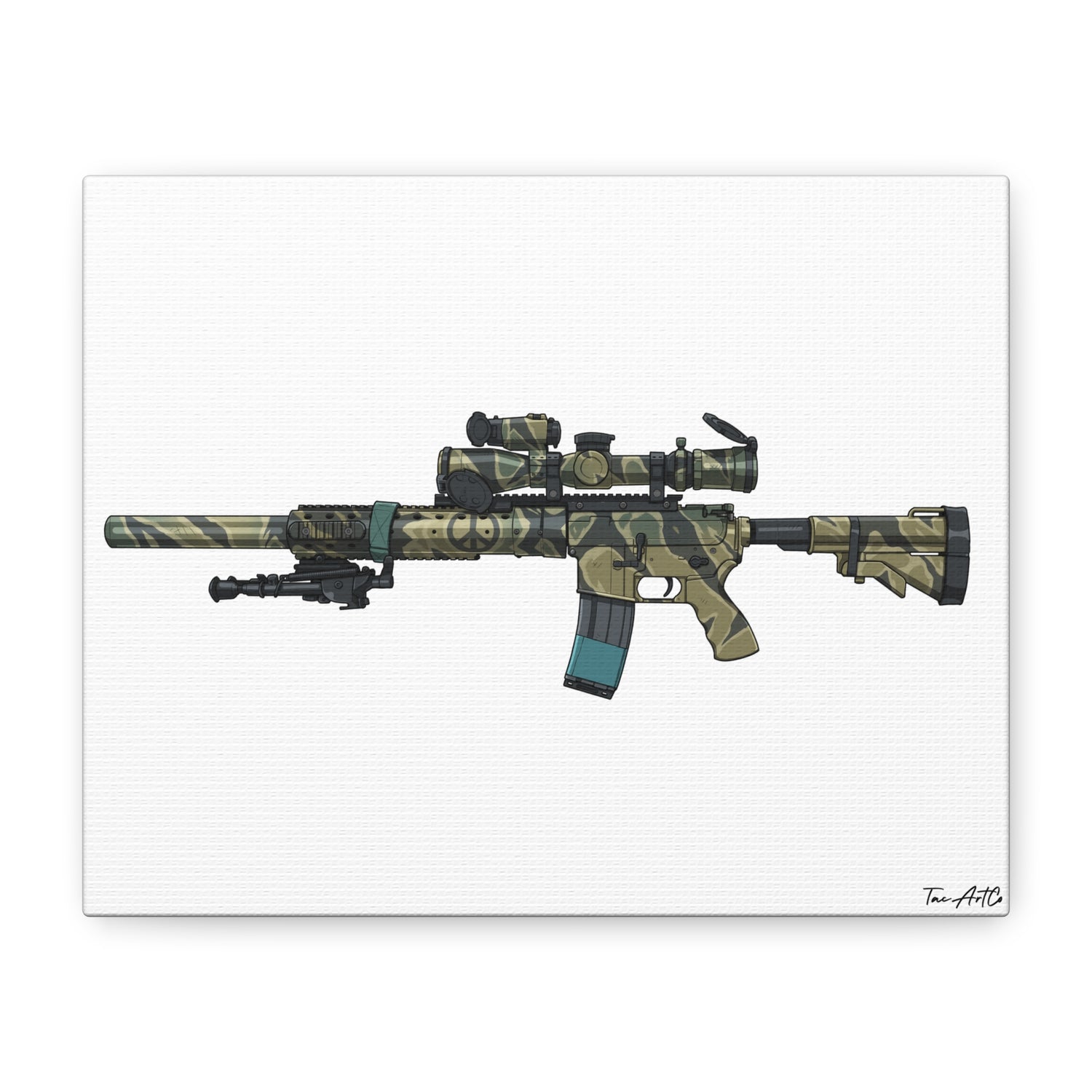 Tiger Stripe AR – Custom Rifle Canvas Print
