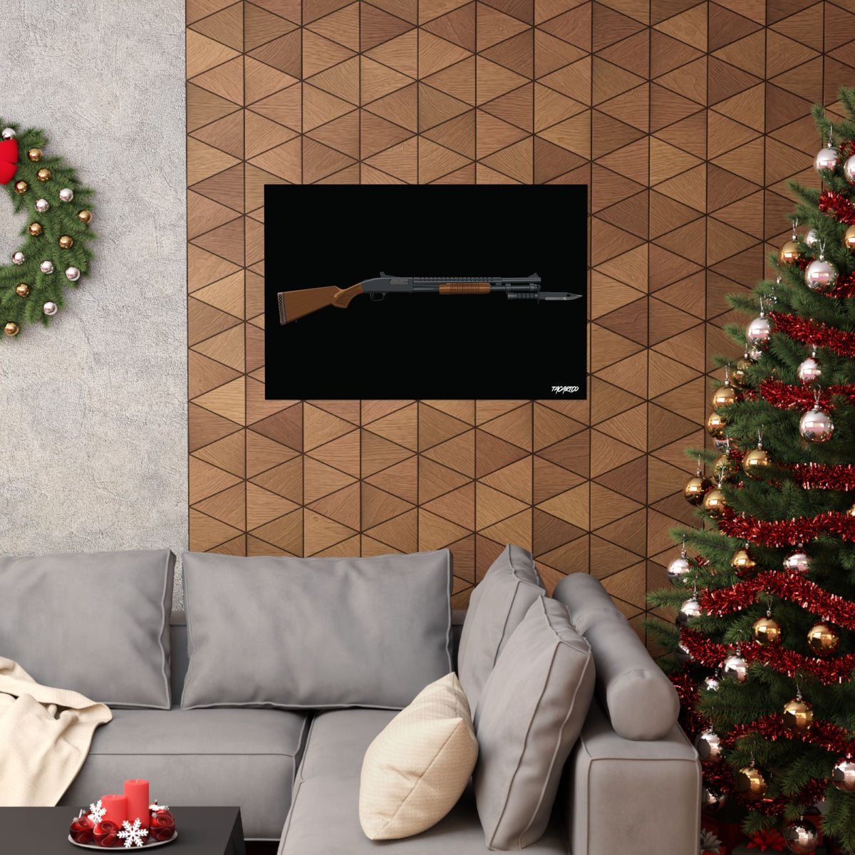 Mossberg 590A1 Retrograde - Matte Poster (Black Background)