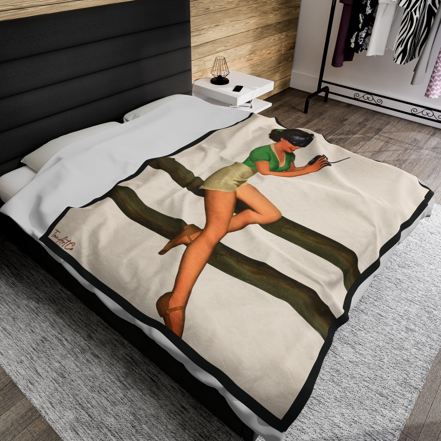 Drone Girl - Velveteen Plush Blanket