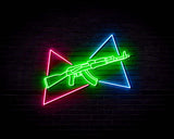 Gun Design v5 - Neon Sign (One Color LED)