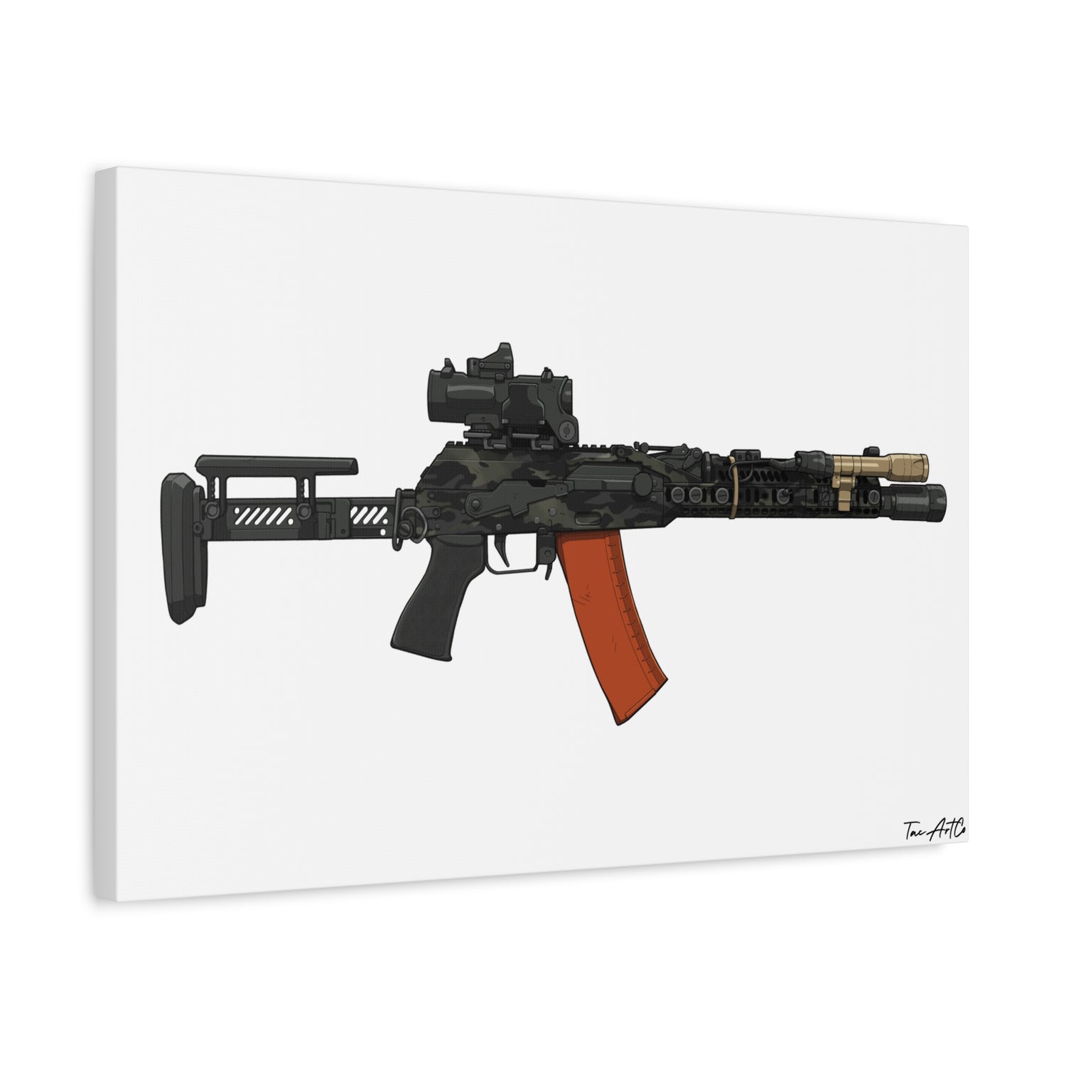 Modern Kitted AK Canvas Print – East Meets Modular Mayhem