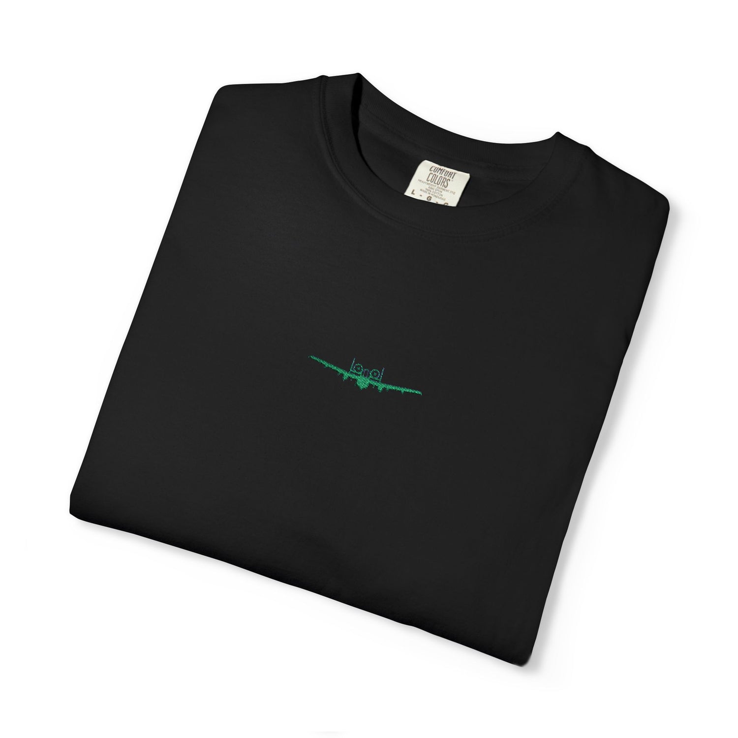 A-10 Warthog Front View – Embroidered Tee (Special Edition Green Thread)