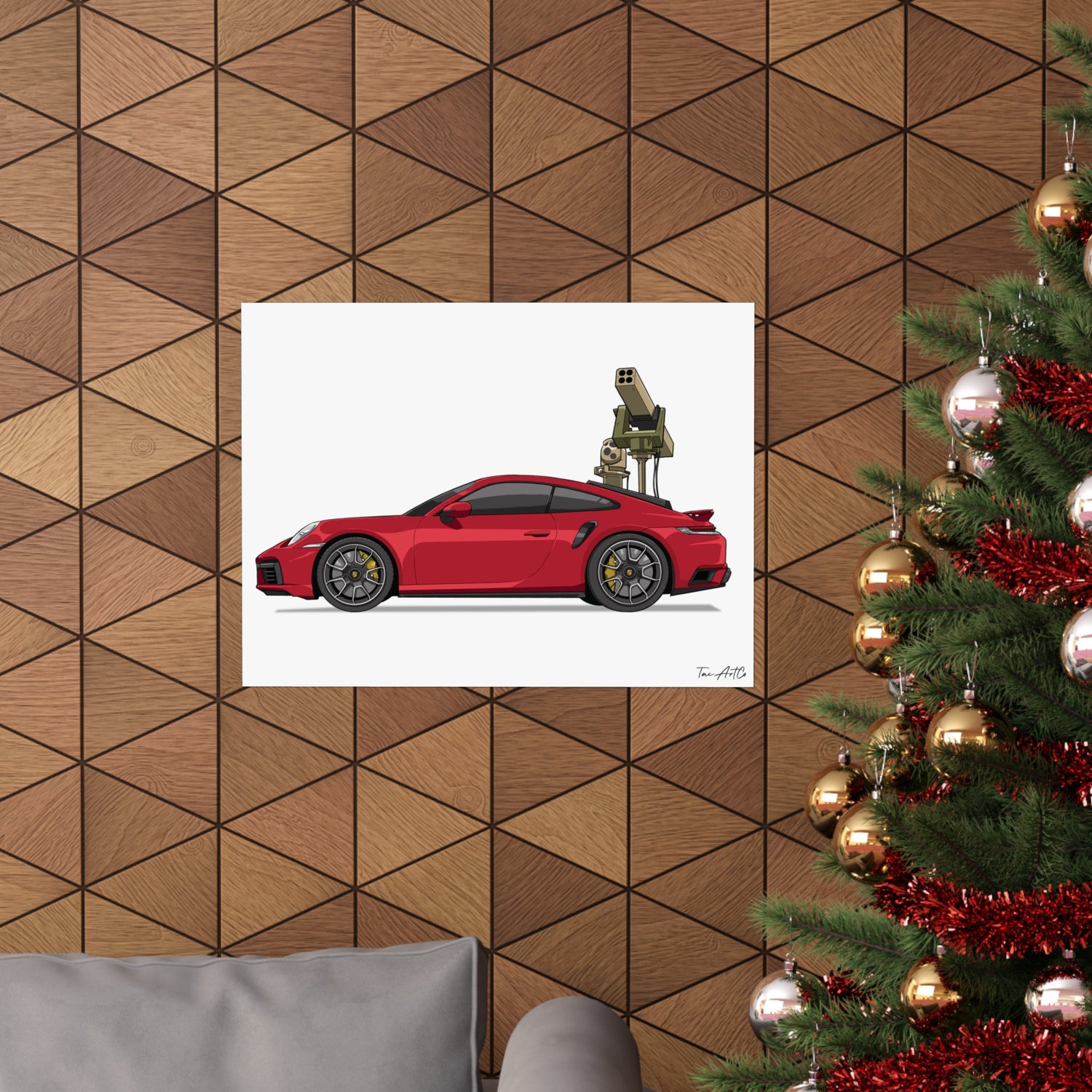 Porsche 911 Technical - Matte Poster