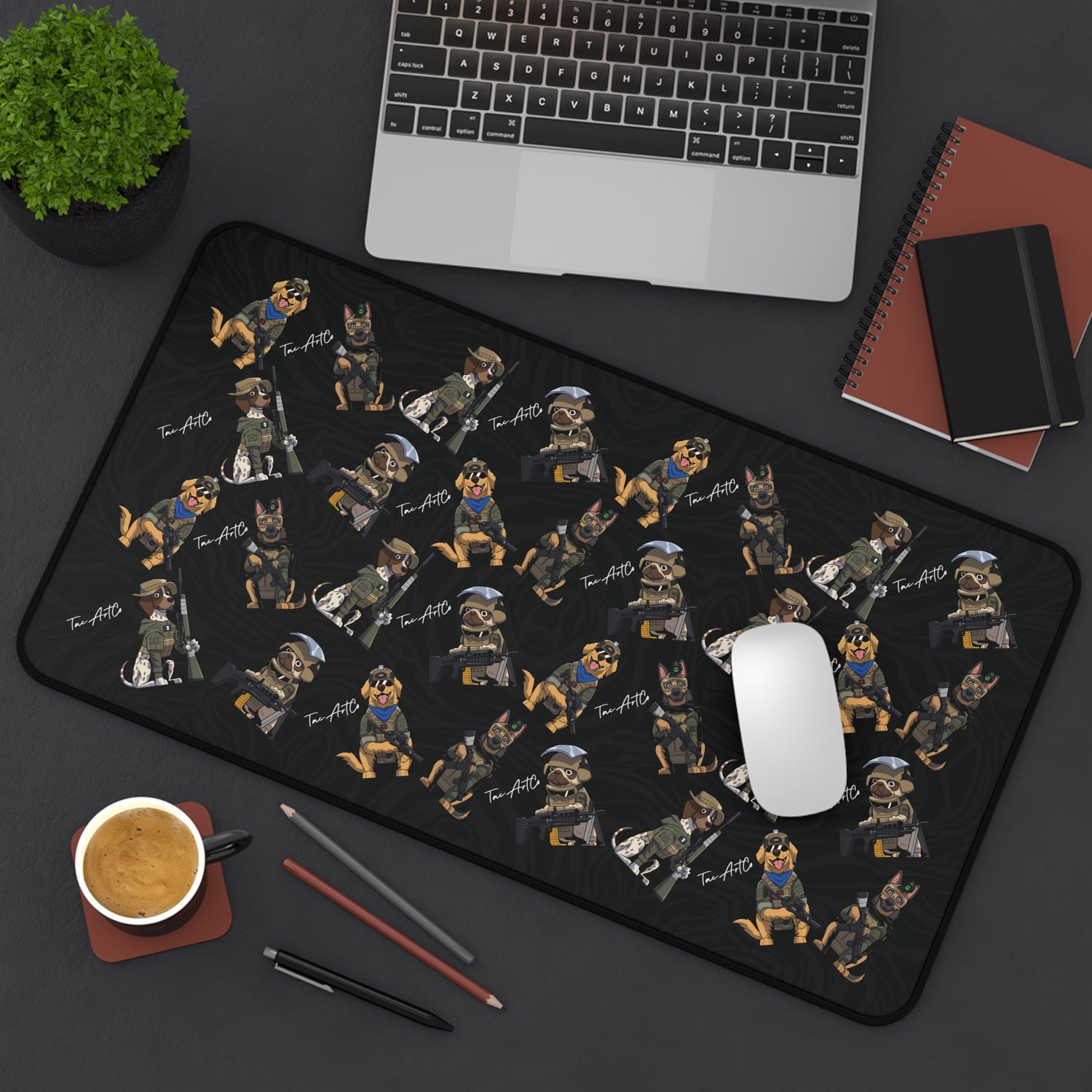 Dog Squad Pattern - Desk Mat