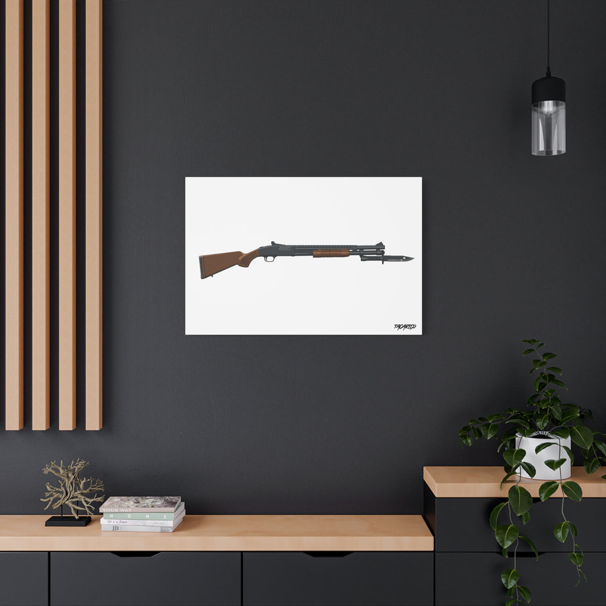 Mossberg 590A1 Retrograde - Canvas Print (White Background)