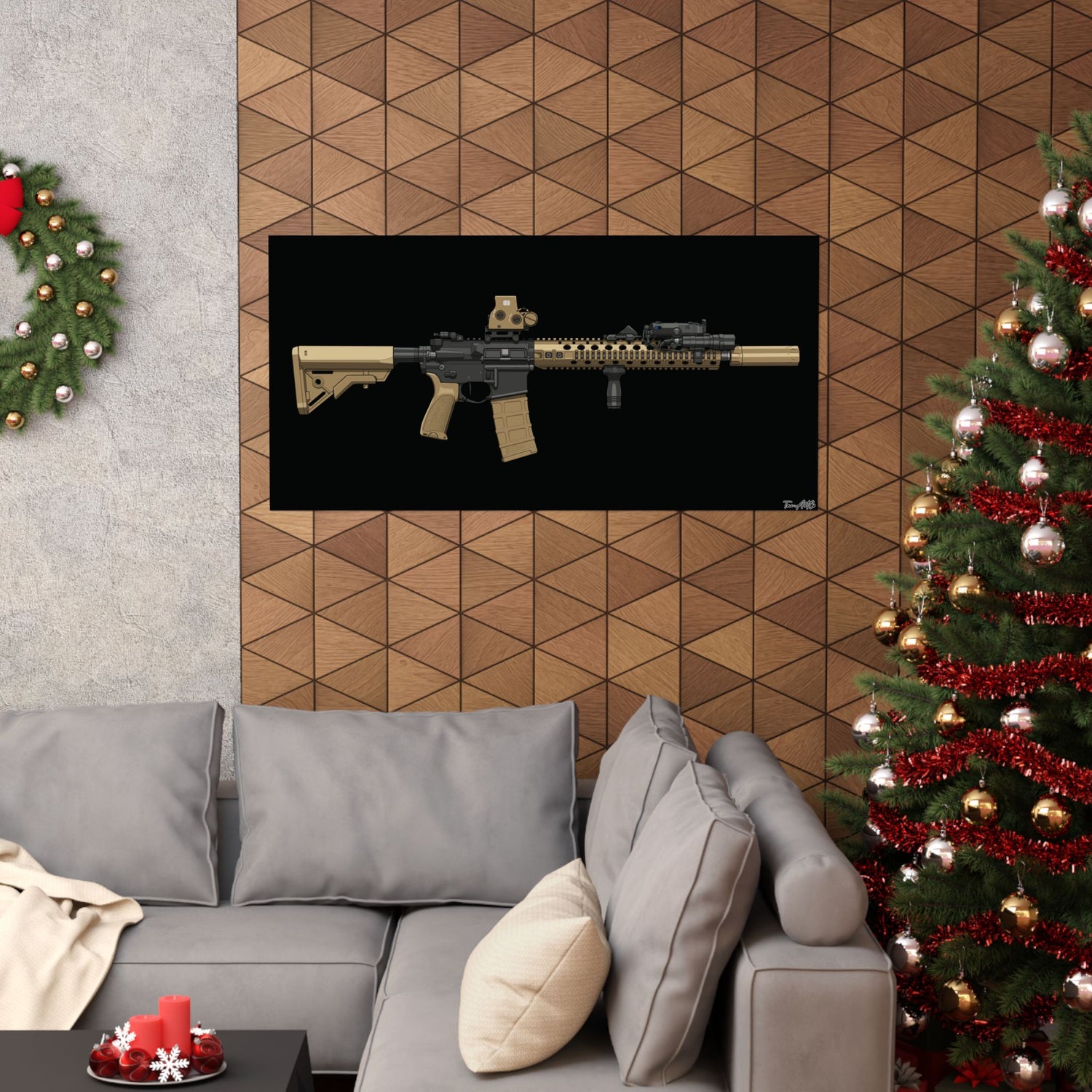 M4A1 Block II - Matte Poster (Black Background)