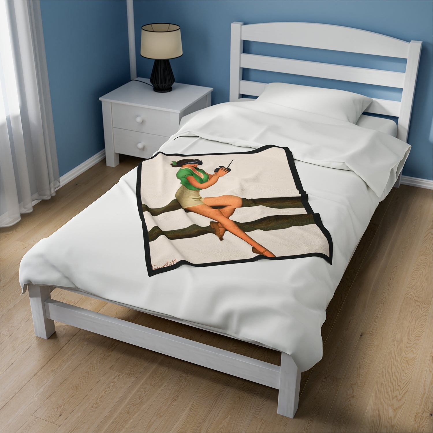 Drone Girl - Velveteen Plush Blanket