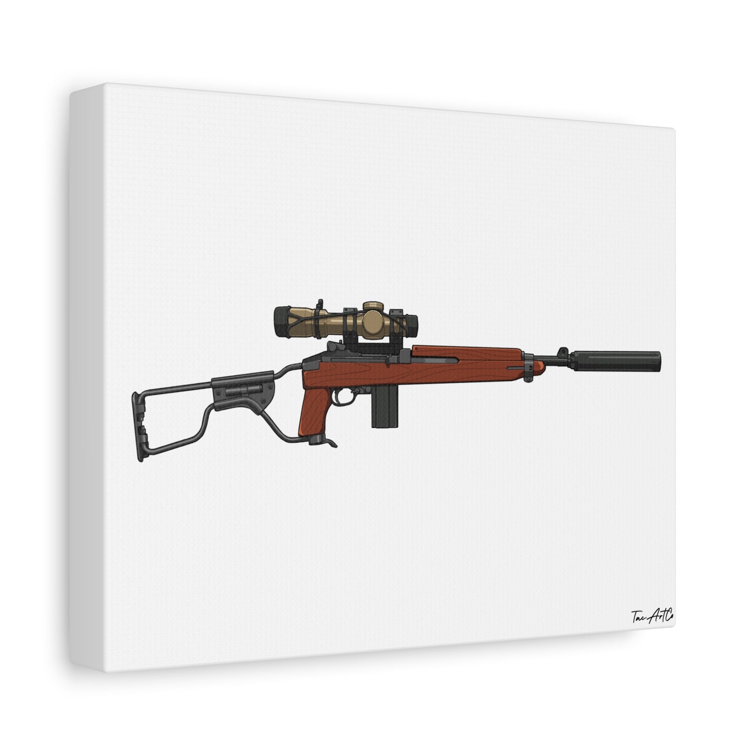 Silent Service – Suppressed M1 Carbine Canvas Print