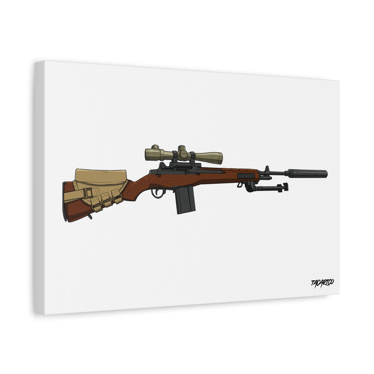 Classic M14 - Canvas Print (White Background)