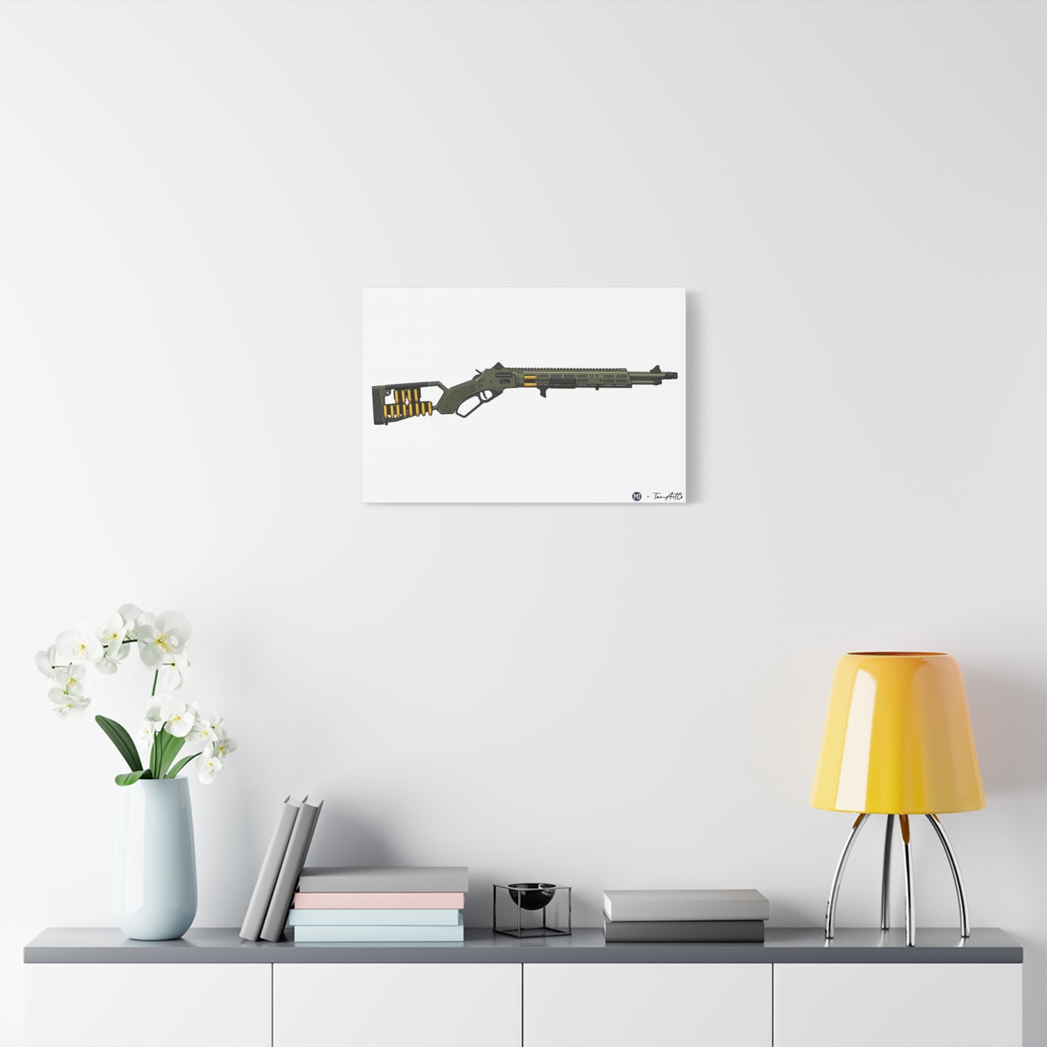 Tactical Lever Action Rifle Canvas Print – Modern Cowboy Energy