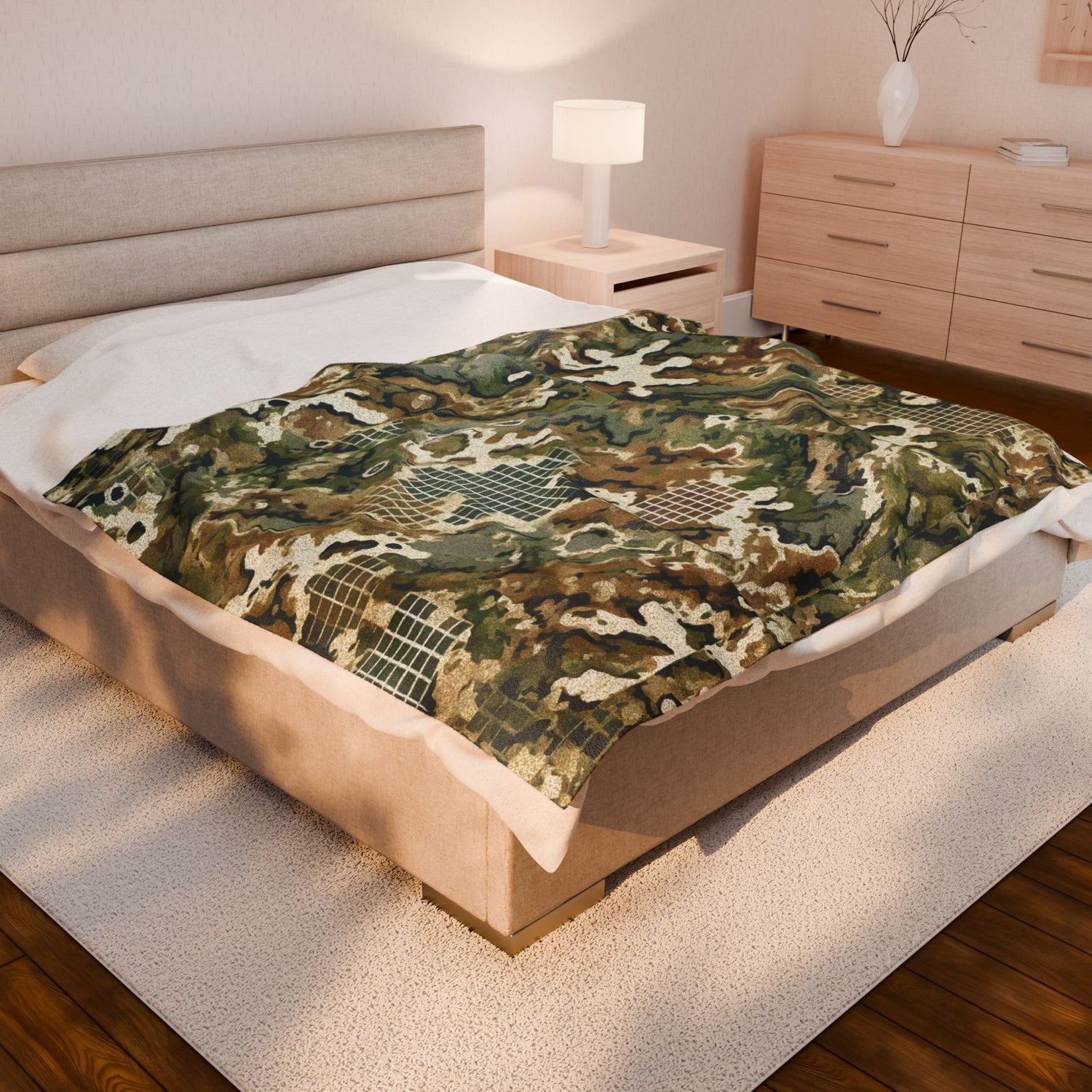 TacArtCo Camo V1 - Velveteen Plush Blanket