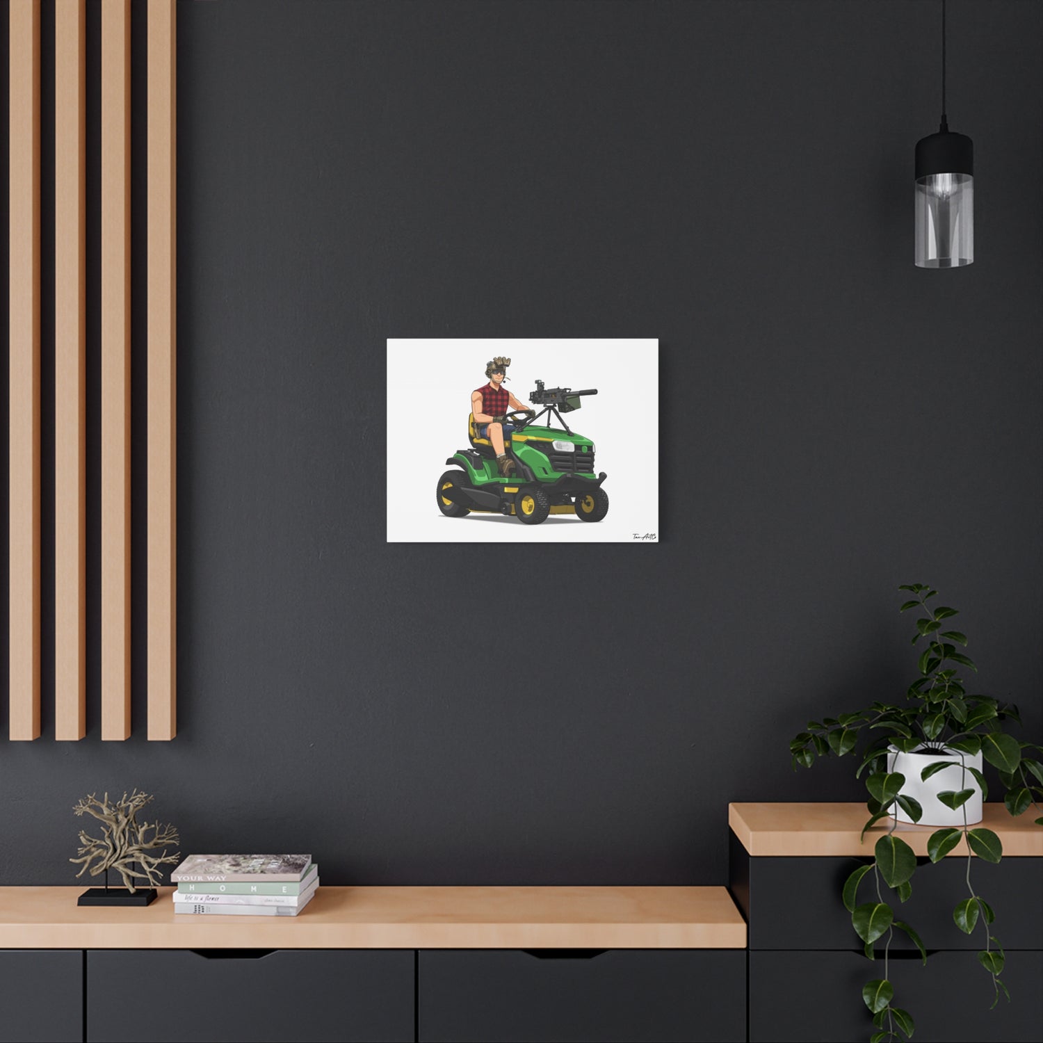 Freedom Cuts – Tactical Lawn Mower Canvas Print