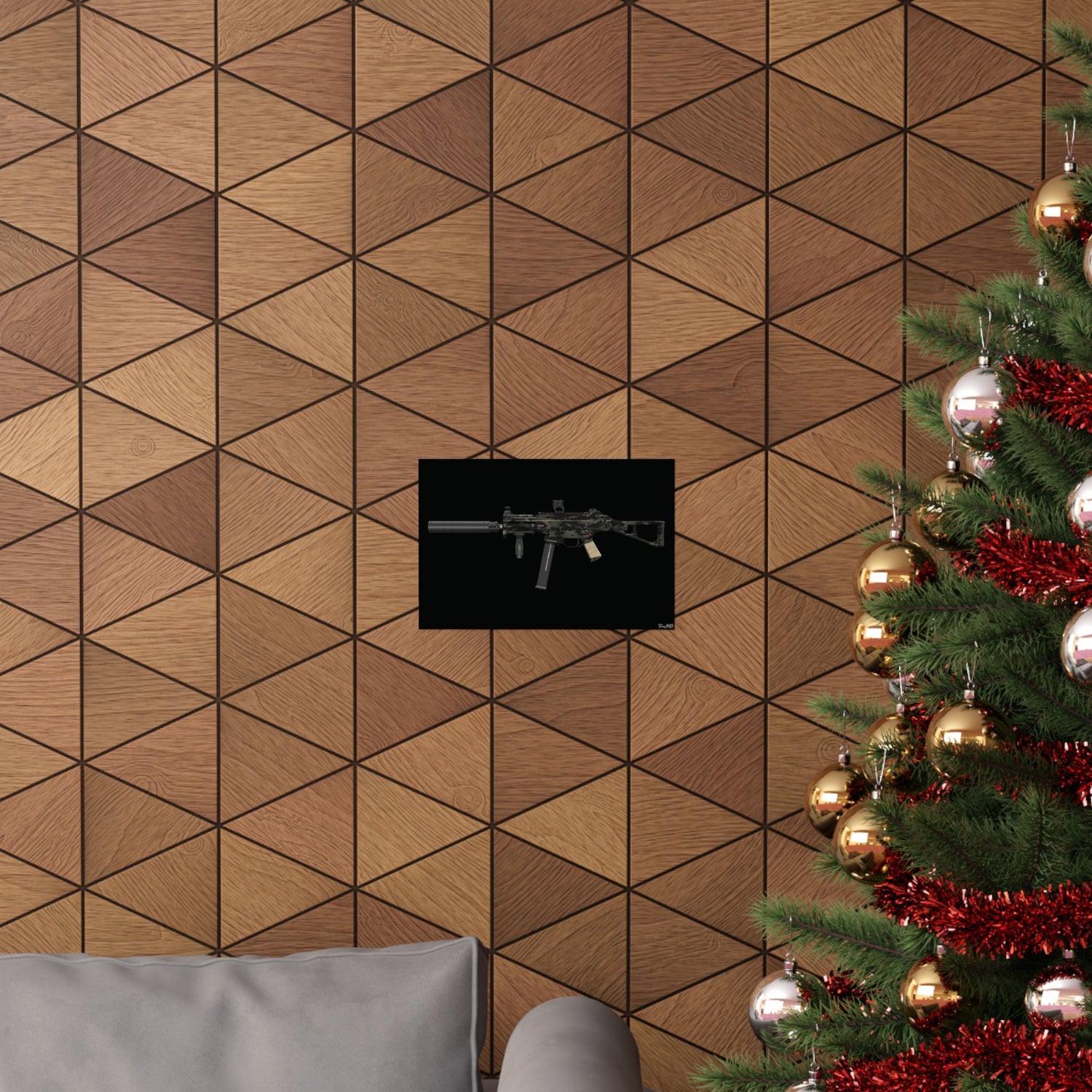 UMP45 - Matte Poster (Black Background)