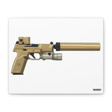 FN 509 Tactical - Canvas Print (White Background)