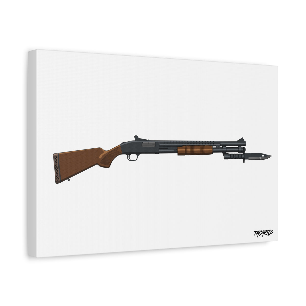 Mossberg 590A1 Retrograde - Canvas Print (White Background)
