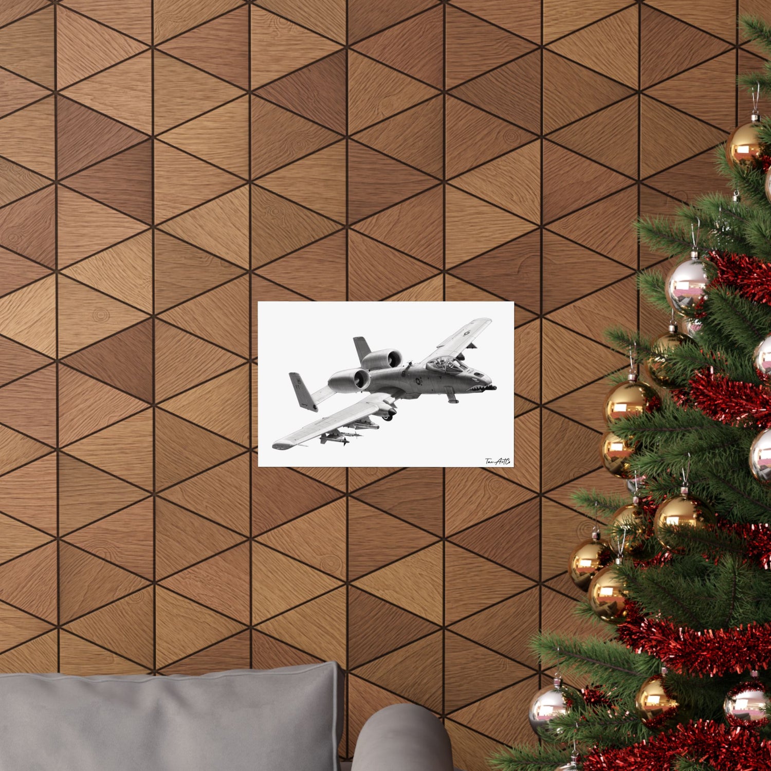 A-10 Warthog Sketch – Matte Poster