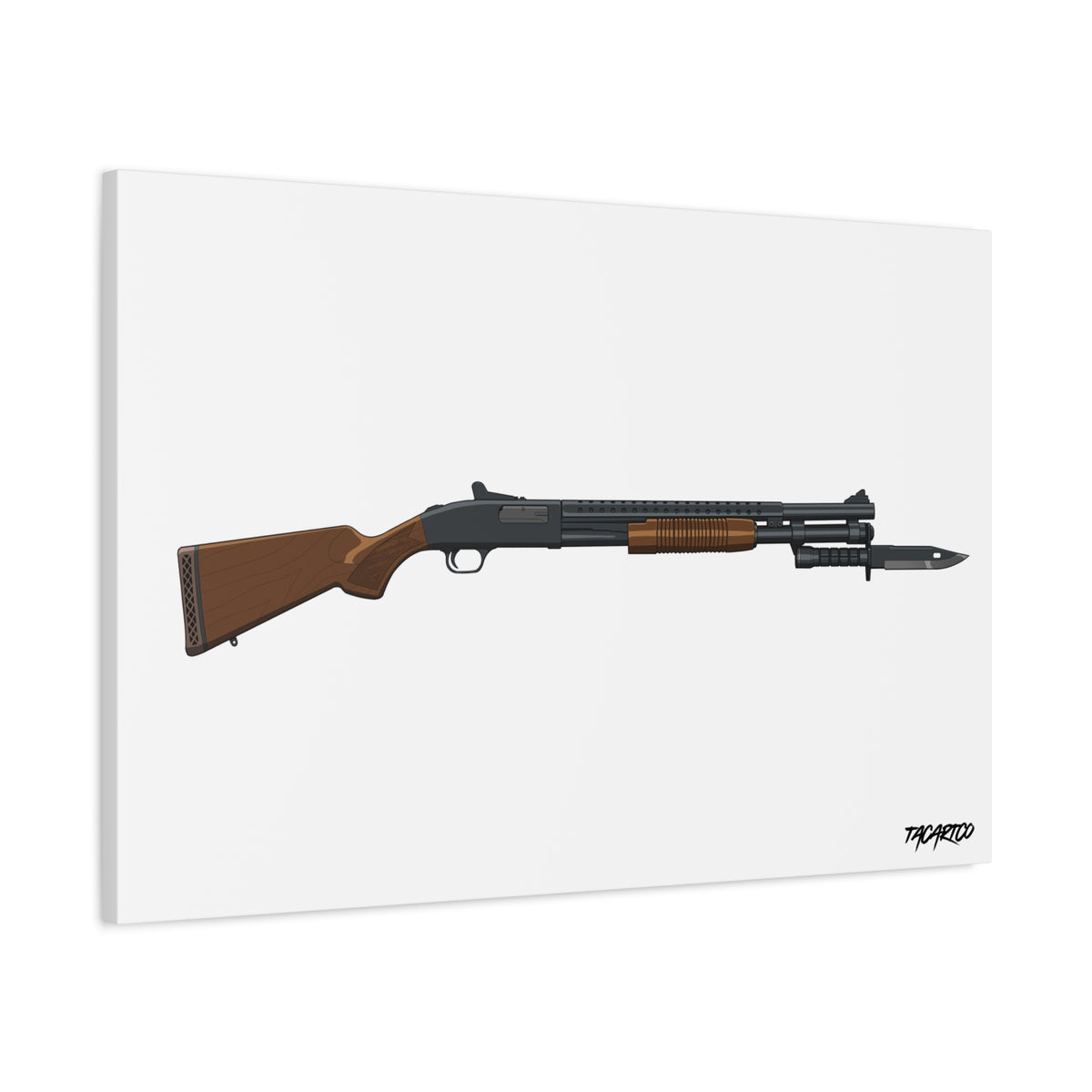 Mossberg 590A1 Retrograde - Canvas Print (White Background)