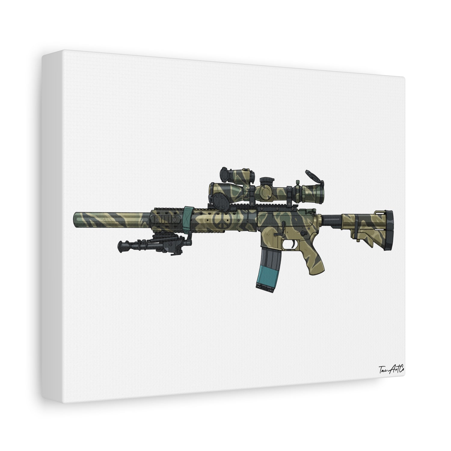 Tiger Stripe AR – Custom Rifle Canvas Print