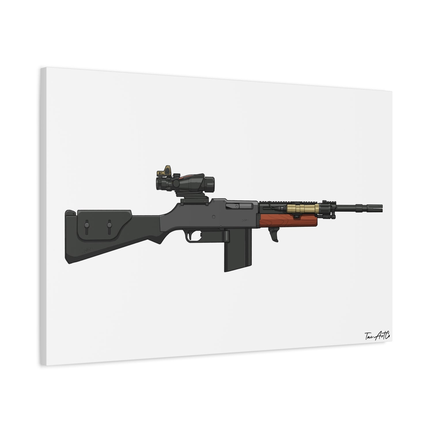 Modern War Boomer – Tactical BAR Canvas Print