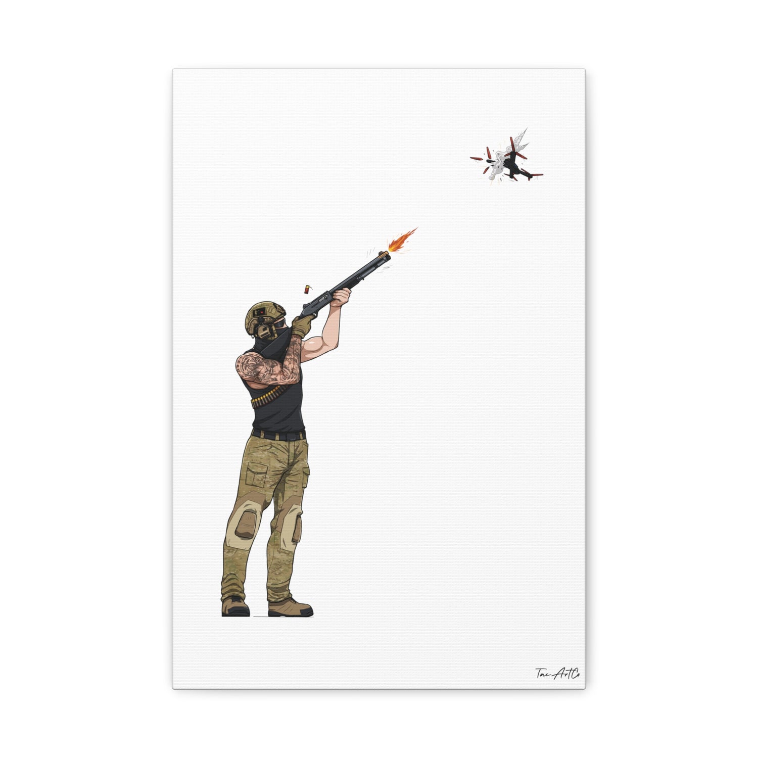 Drone Skeet Shooting - Canvas Print