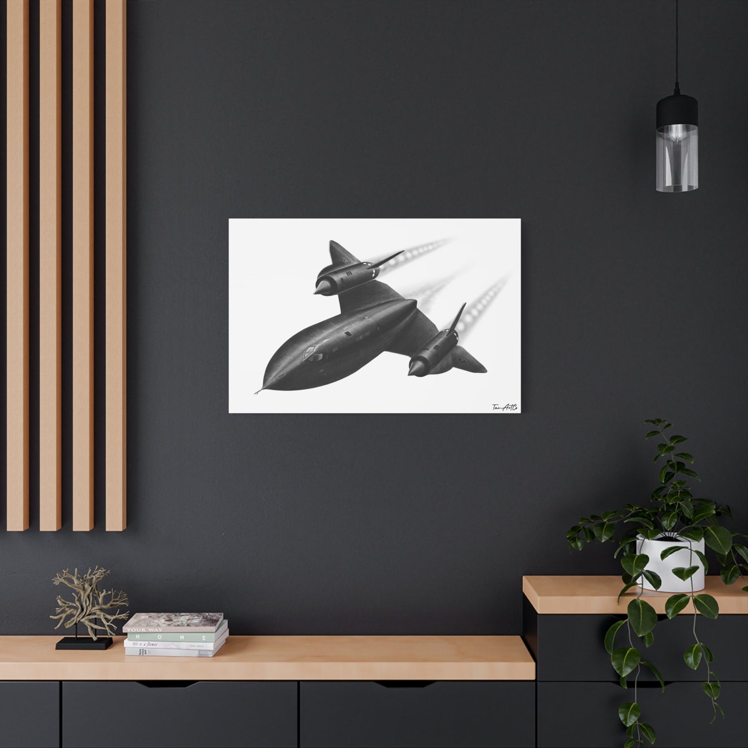 SR-71 Blackbird – Pencil-Style Canvas Print