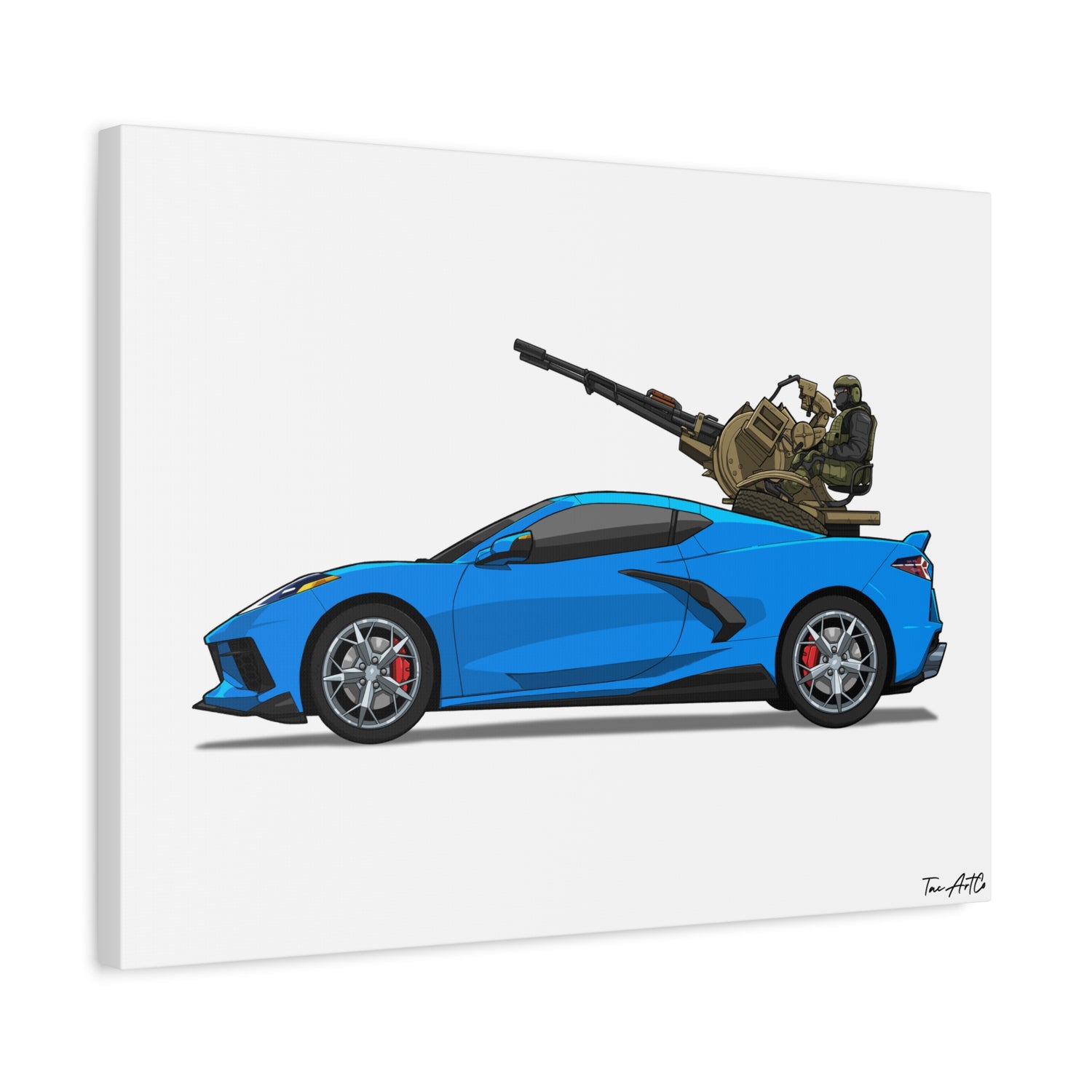 No-Fly Flex – Corvette Flak Rig Canvas Print