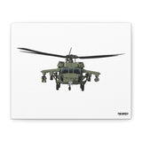 Black Hawk Helicopter - Canvas Print (White Background)