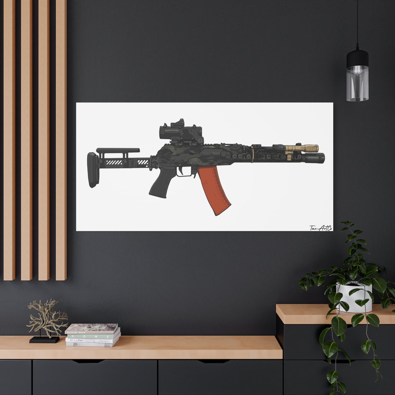 Modern Kitted AK Canvas Print – East Meets Modular Mayhem