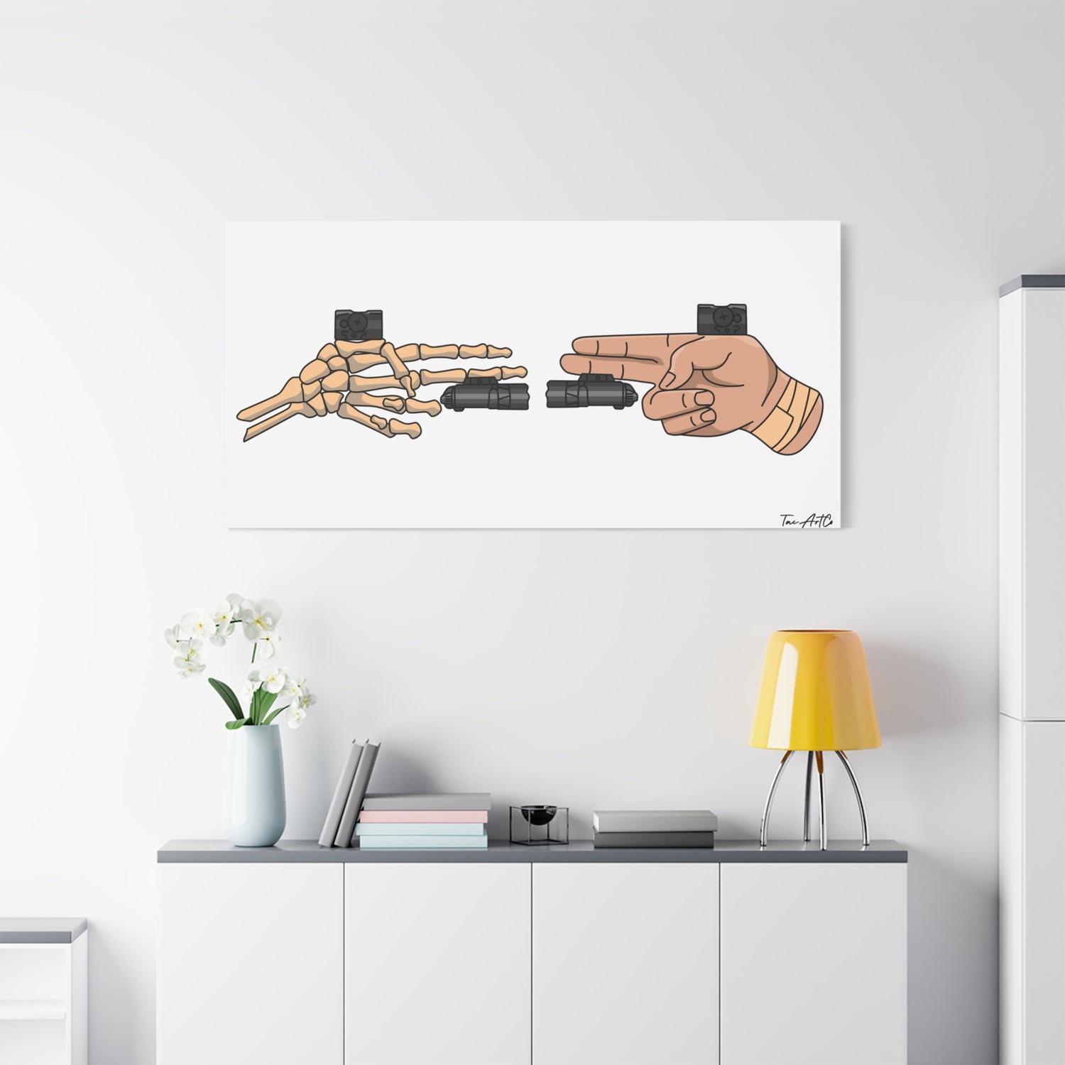 Life and Death Finger Guns – Canvas Print