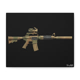 Gordy CAR-15 - Canvas Print (Black Background)
