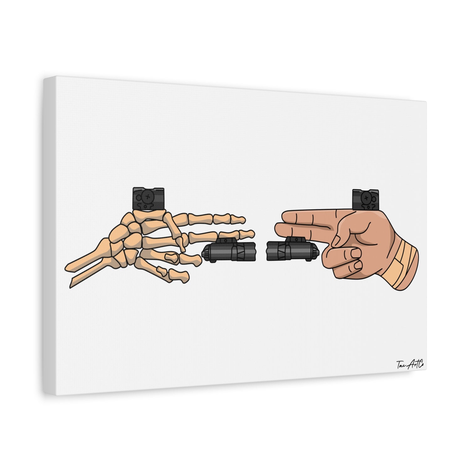 Life and Death Finger Guns – Canvas Print