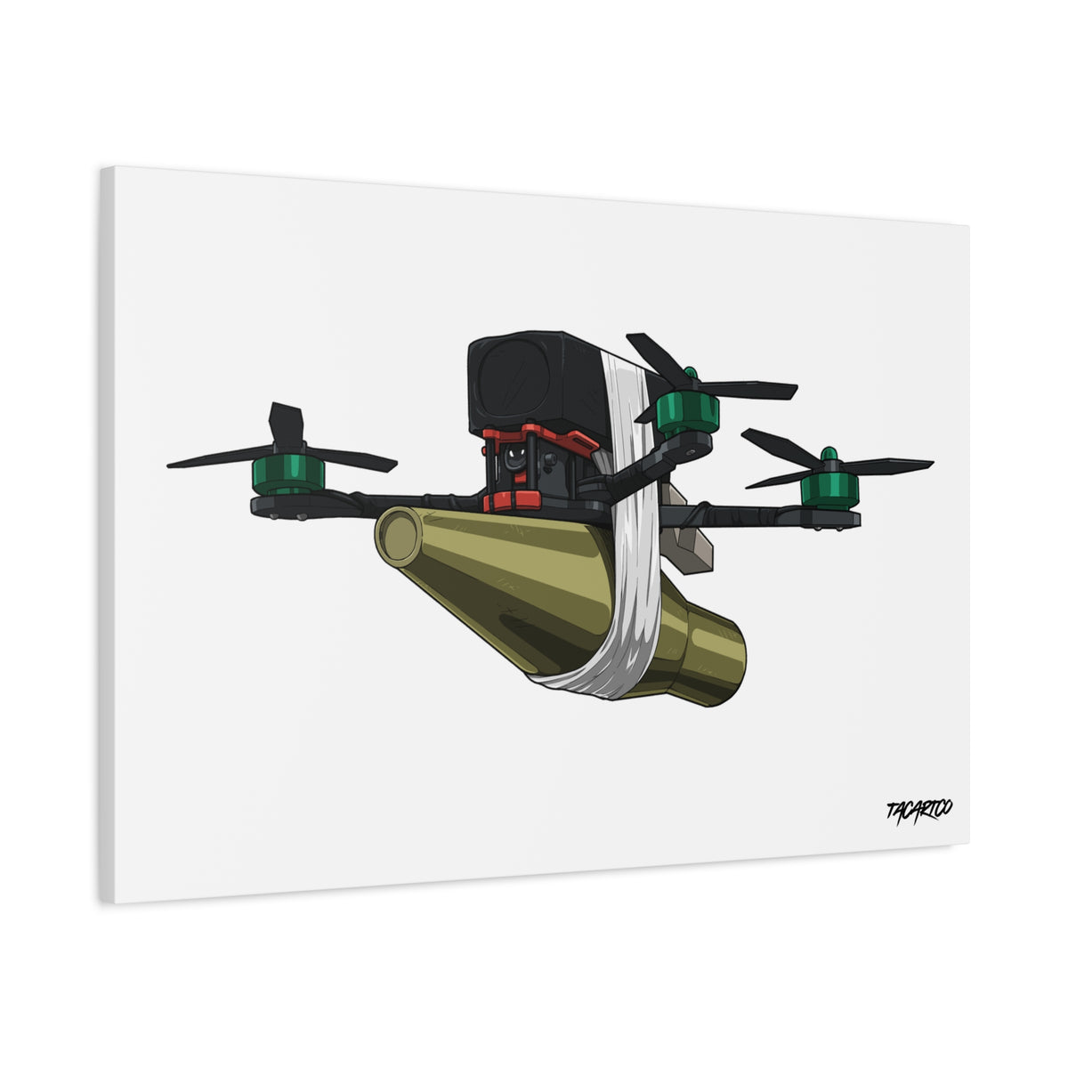 FPV Drone - Canvas Print (White Background)