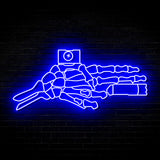 Skeleton Finger Gun v1 - Neon Sign (One Color LED)