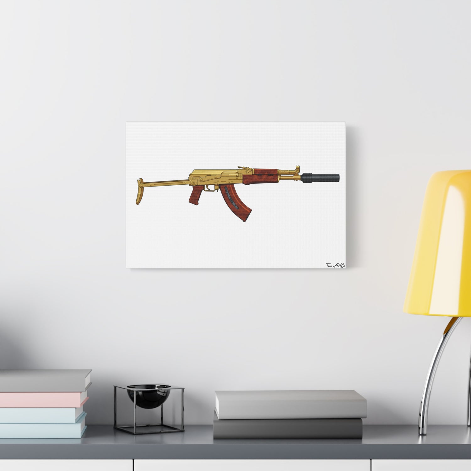 Gold AK Canvas Print – When You Want to Be Tactical and Drippin’