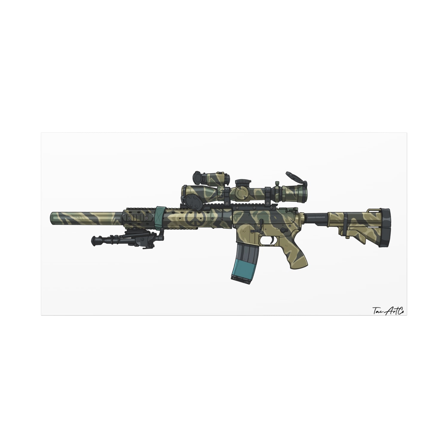 Tiger Stripe AR – Custom Rifle Canvas Print