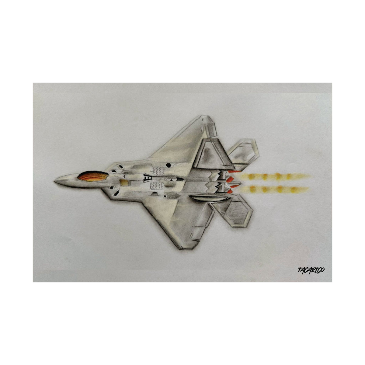 F-22 Raptor Sketch - Matte Poster