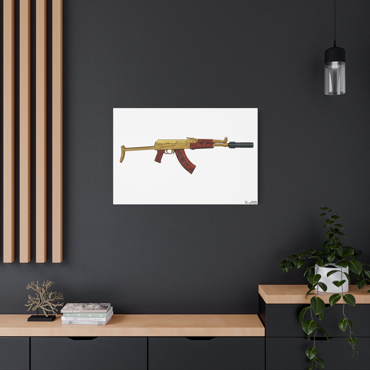 Gold AK Canvas Print – When You Want to Be Tactical and Drippin’