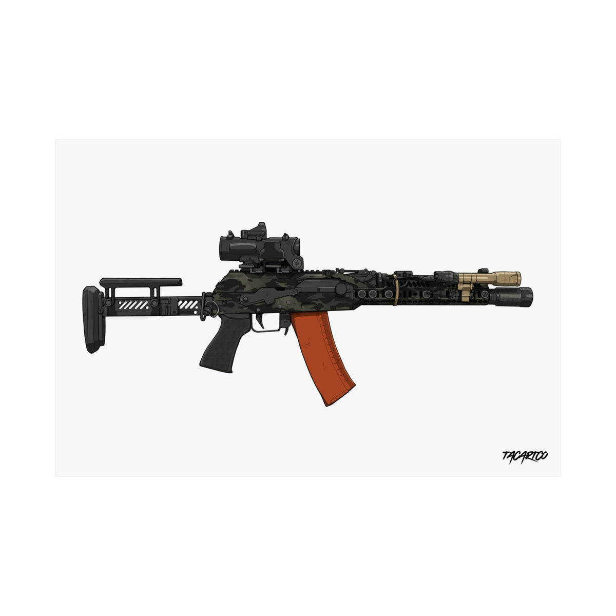 Modern Kitted AK - Matte Poster (White Background)