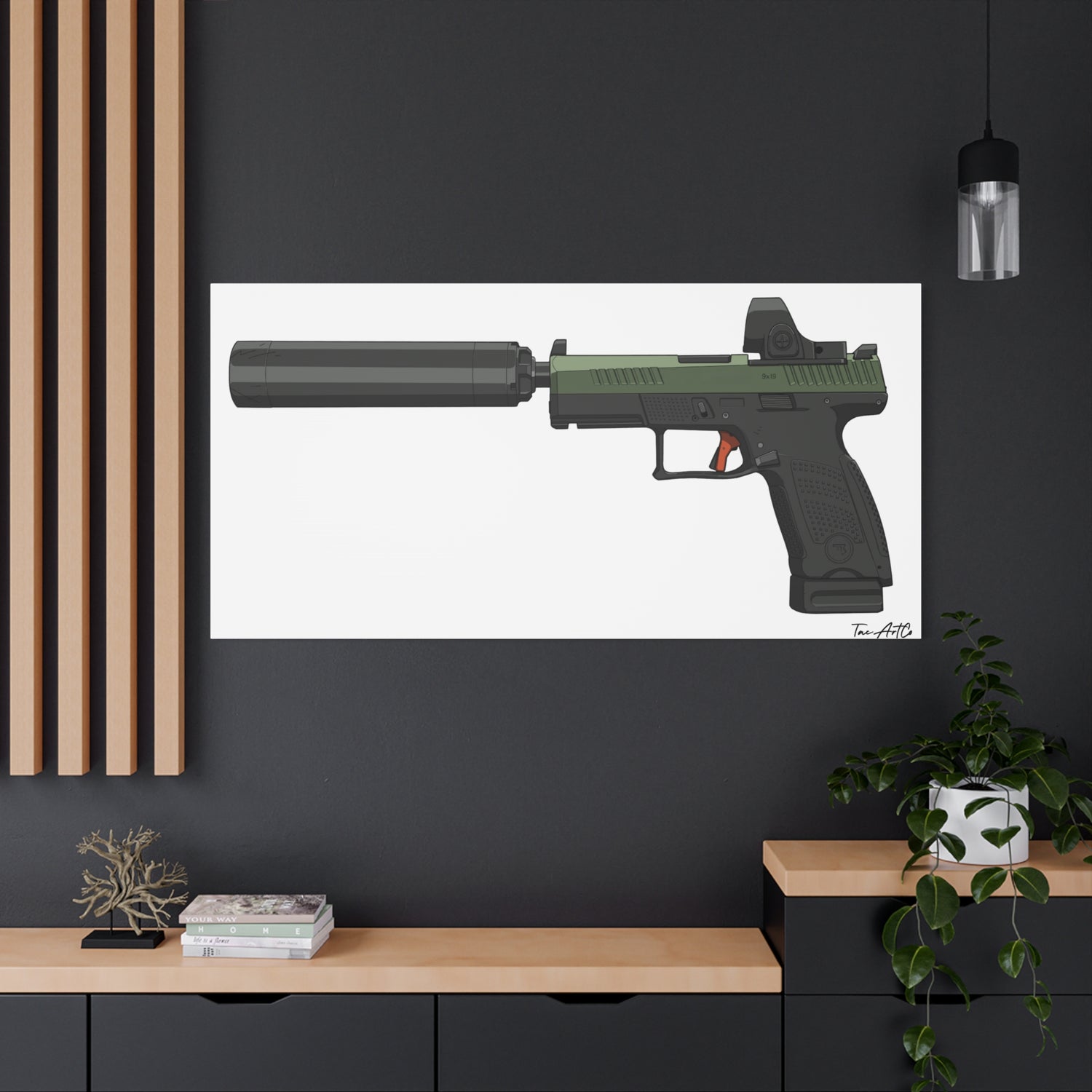CZ P-10 C Suppressed w/SRO – Canvas Print