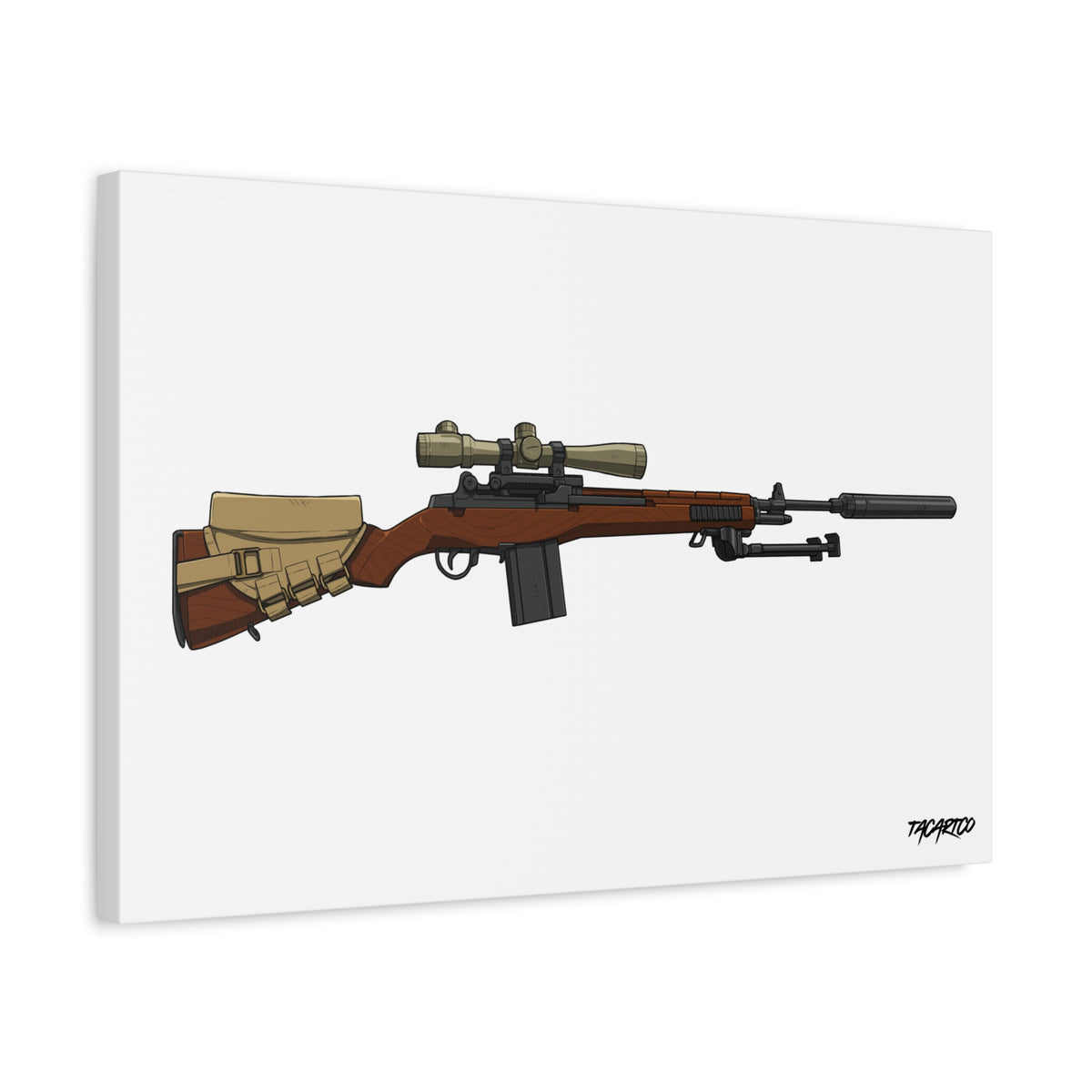 Classic M14 - Canvas Print (White Background)